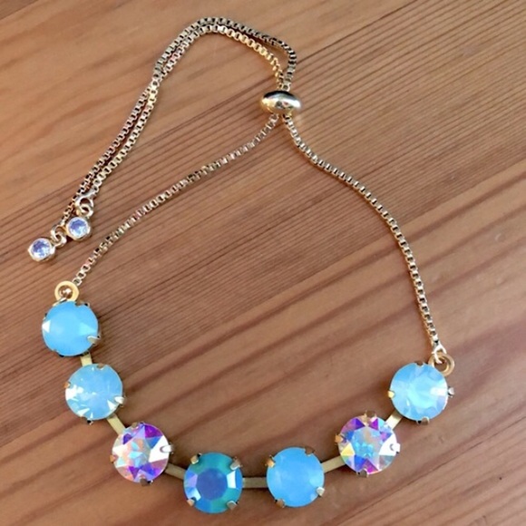 Aqua Aurora Borealis Crystal Bracelet - Picture 2 of 16